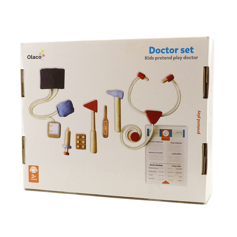 ست پزشکی چوبی اولاکو olaco ست پزشکی چوبی اولاکو olaco toys